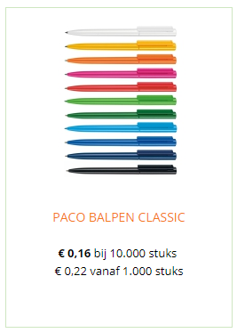 goedkope Paco balpennen bedrukken